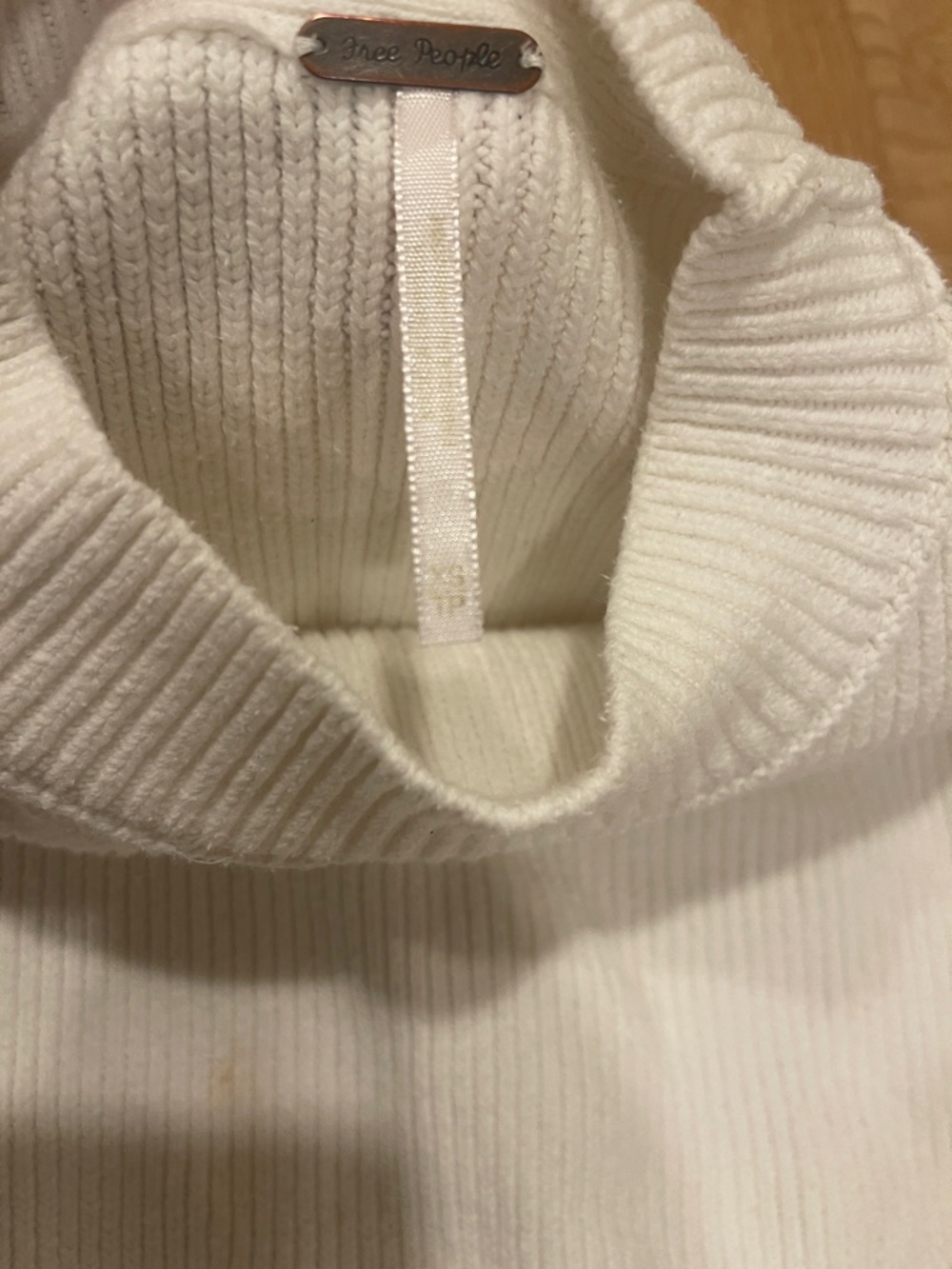 Free people Classic women’s  Crewneck Sweater - White oversized size XS - Picture 5 of 7